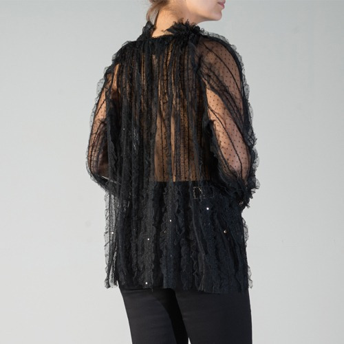 Imagem 2 de 7 de Blusa Alexia Tela De Manga Longa Meia Estação Alvo Da Moda