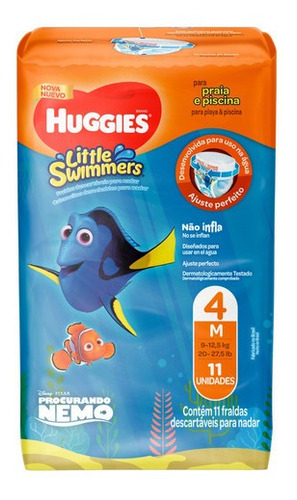 Fralda Piscina Huggies M 9 À 12,5kg Com 11 Unidade