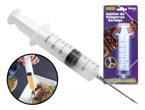 Seringa Injetora Tempero Cozinha Carnes Frangos 60ml