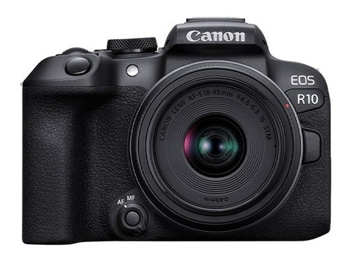 Cámara Canon Mirrorless Eos R10 Rf-s18-45mm F4.5-6.3 Is Stm Color Negro