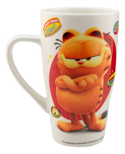Tarro Alto De Porcelana Garfield La Película 600 Ml