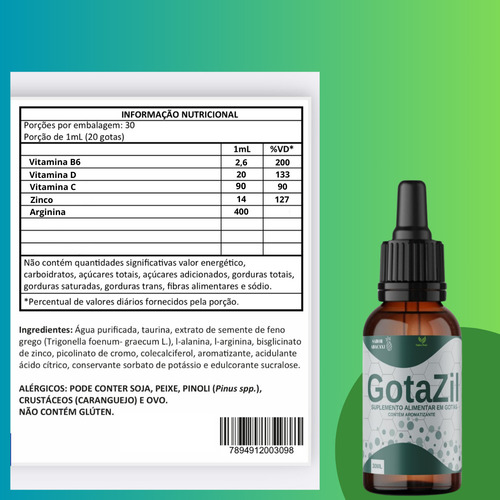 2 Frascos Gotazil Original Tecnologia Avançada Envio Rapido Original