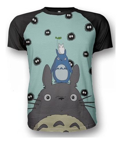 Remera Totoro Sublimada Ghibli (estampa Frente Y Espalda)