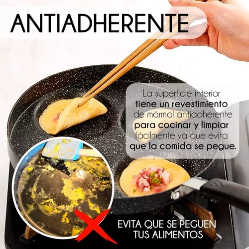 Vermonga Sartén antiadherente con revestimiento de granito de 11 pulgadas,  sin PFAS, sin PFOA, sartén saludable para tortilla para estufa de gas y