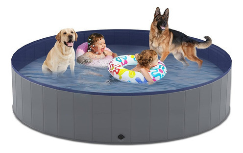 Alberca Plegable Piscina Perro Mascota Bañera Baño 120x30 Cm