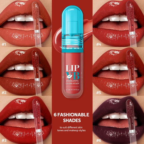 Brillo Labial Hidratante 6 Unidades Labial No Pegajoso Labia