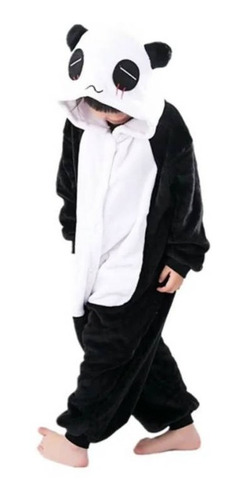 Imagen 1 de 6 de Pijama Kigurumi Polar Oso Panda Para Niños Y Niñas