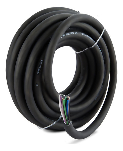 Cable De Altavoz De 9 Conductores De 20 Pies - 18 Awg 100% O