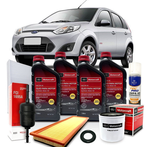 Kit Revisão Troca Ford 5w30 Fiesta 2009 2010 2011 2012 2013