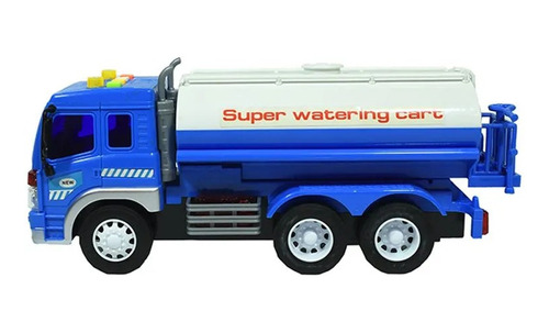 Camion Cisterna Friccion Con Luz Y Sonido Playking Color Azul Personaje City Service