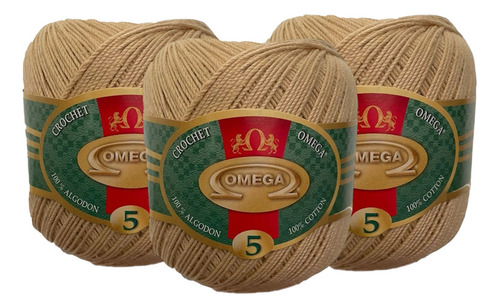 Hilo Crochet Omega No 5. 150 Gramos Color Marfil