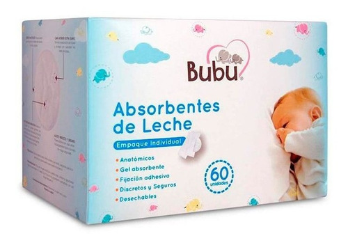 Bubu Absorbentes De Leche 60 Unidades