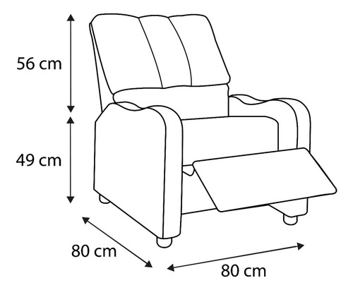 Sillón Reclinable Reposet Moderno Minimalista Sillones Salas