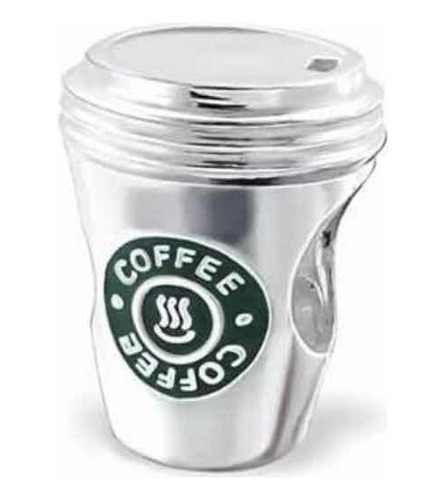 Hermoso Charm Taza De Café Starbucks Plata 925 Personalizado