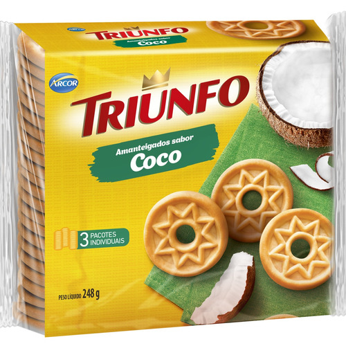 Biscoito Triunfo de coco 248 g