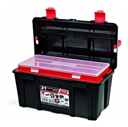 Caja Herramientas Tayg 31 Con Bandeja Estuche 445x235x230mm Color Negro