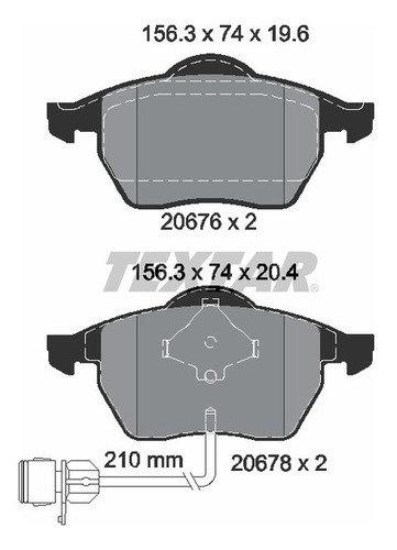 Balatas Delanteras Textar Volkswagen Golf 2000 2001 2002 B