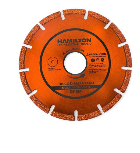 Disco Diamantado 115 Mm Multiuso Metal Mader Hamilton D115m 