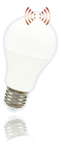 Lámpara Led Bulbo E27 10w Frío Con Sensor Movimiento 3a Color de la luz Blanco frío