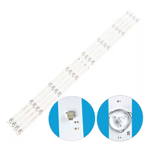 4 Tiras De 8 Leds Compatible Con Tv3916