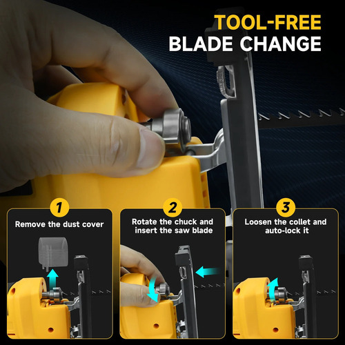 Sierra Caladora Eléctrica Jigsaw Cortar Madera Para Dewalt