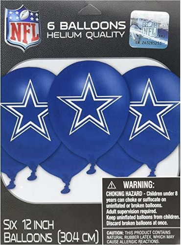 Amscan  Cowboys De Dallas Colección  Impreso De Látex Globos