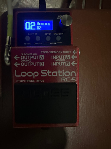 Boss Loop Station Rc-5 Rojo Rojo (Usado)