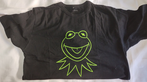 Remera Kermit La Rana Merch Original Negra Talle M (Usado)