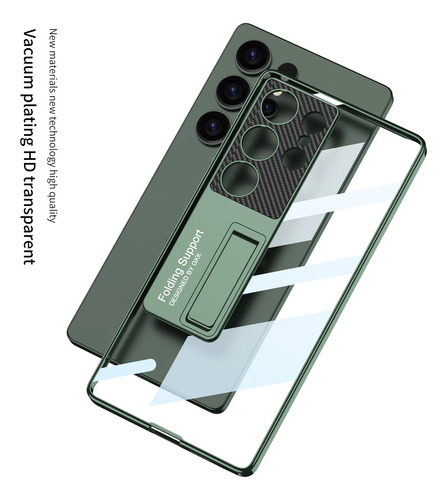 Funda Para Samsung Galaxy S25, Ultrafina, Galvanizada, Transparente, Plegable, Protección A Prueba De Golpes, Funda Rígida A
