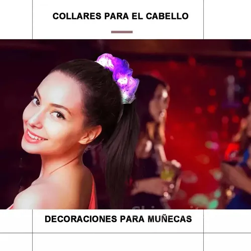 Diademas Elásticas Luminosas para el Cabello 6 Piezas Diademas LED 3 Modos de Luz Senderismo para el Cabello Accesorios para el Cabello que Brillan en la Oscuridad para Mujeres Niñas Observación de