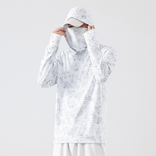 Protección Solar De Los Hombres Sudadera Con Capucha Camisa