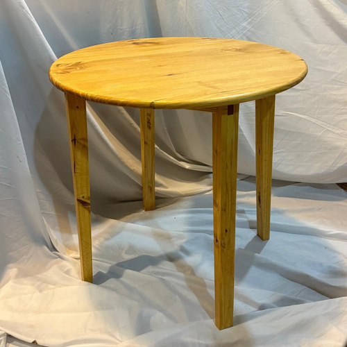 Mesa Comedor Redonda Retro Vintage 80 Cm Diametro Tadea Pino