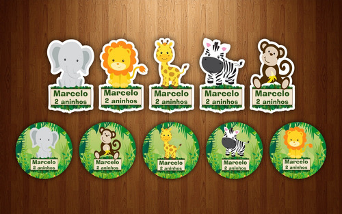 60 Adesivos Rótulos Personalizados Magali 5x5cm