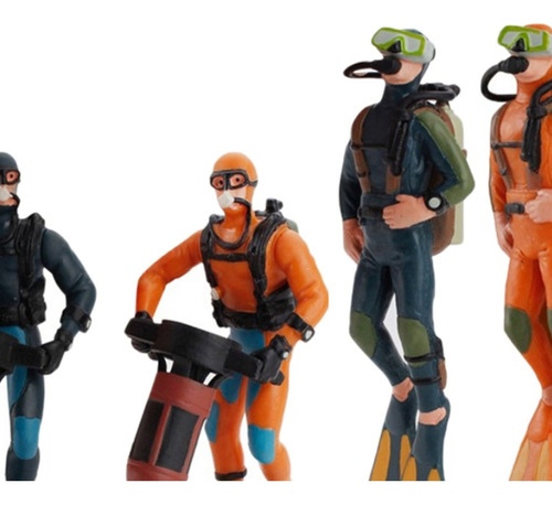 Q Figuras De Acción De Decoración Juguetes Buzo 4pcs