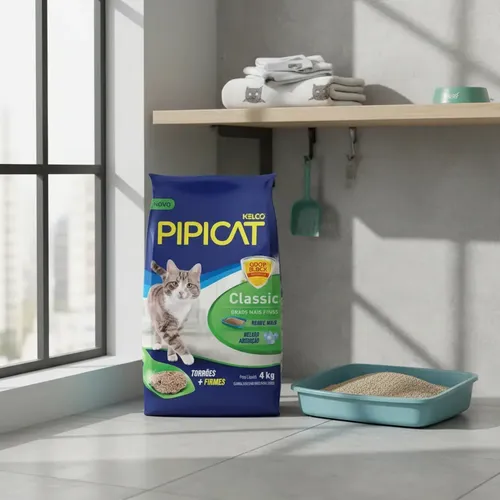 Areia De Gato Pipi Cat Classic 4kg
