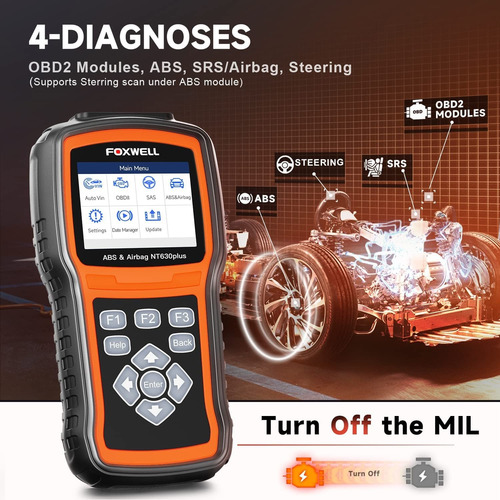 Foxwell Nt630 Plus Obd2 Scanner, Abs/airbag/sas Calibration