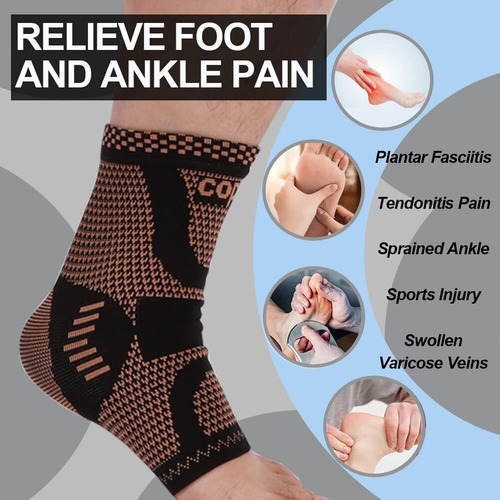 2 Pares De Calcetines De Cobre For Aliviar El Dolor En El