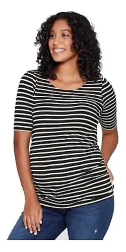 Blusa Maternidad Stretch Acanalada Mujer Talla S 30 32 Meses