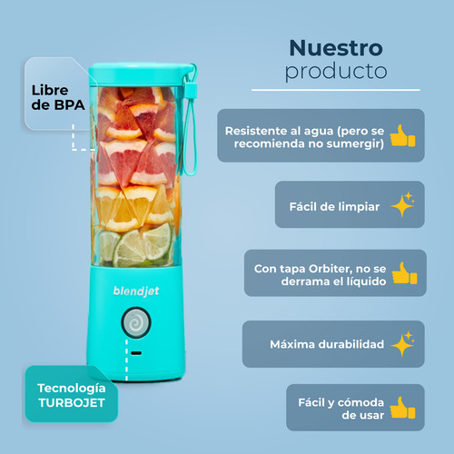 2 Pack Blendjet Licuadoras Portátiles 475 Ml Bj2bl_ecbna
