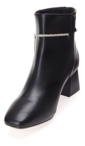 Bota Casual Feminina Salto Médio Cano Curto Vizzano