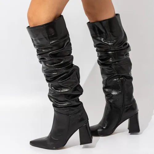 Botas Caña Alta Arrugada Mujer Moda Lirio Bakanas Shoes