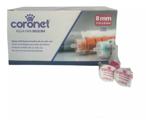 Imagen 1 de 1 de Agujas Para Insulina 31g X 8mm X 100u