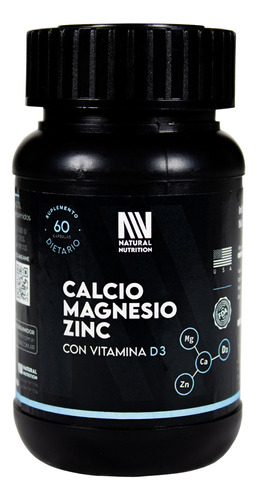 Natural Nutrition Calcio Magnesio Zinc D3 Suplemento Local