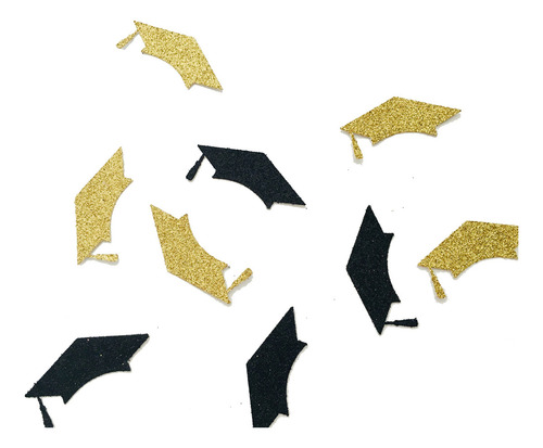 50 Figuras Glitter Decoracion Invitacion Graduacion Birrete Color Birrete 02 - 6.5x3.5cm