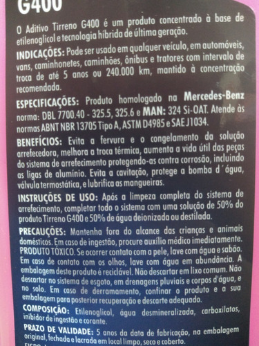 Imagem 5 de 8 de Tirreno G400 Rosa Concentrado Homologado Na Mercedes-benz