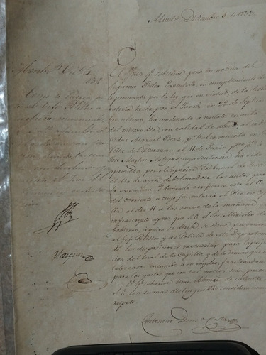 Manuscrito De 1832 Condenado A Muerte Villa De Durazno