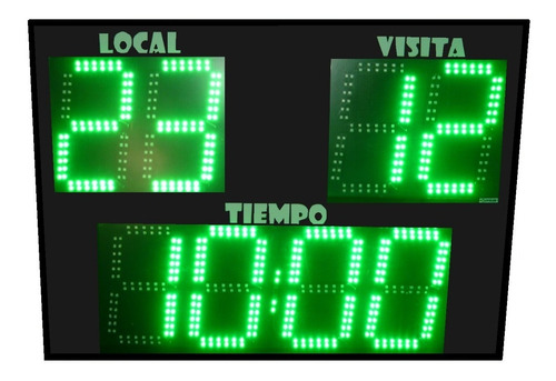 Tablero Electronico Led Mod: Le2525e Para Futbol 5 Exterior