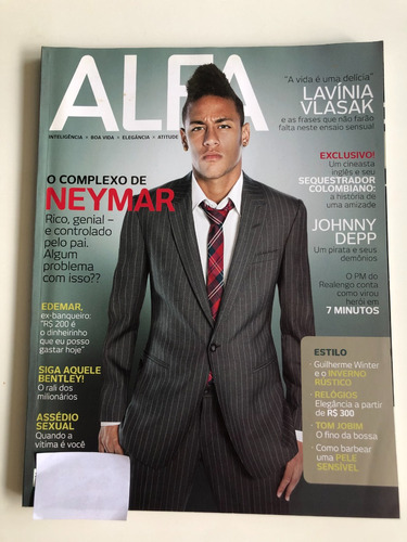 Revista Alfa Neymar Johnny Depp 2011