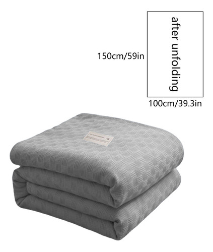 Manta De Cama De Algodón, Manta Térmica De Algodón Doble De