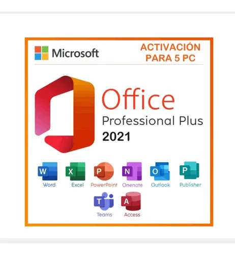 comprar Microsoft Office 2021 Professional Plus [ Licencia \u002F 5 Pc ]